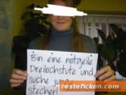 Dreilochstute will mit jungen Männern ficken! Dreilochstute ficken